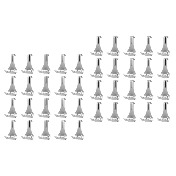 MLINS 40 Pcs 1 Set Thickened Rail Hangers Bag Hooks Multipurpose Key Hooks (Irony)