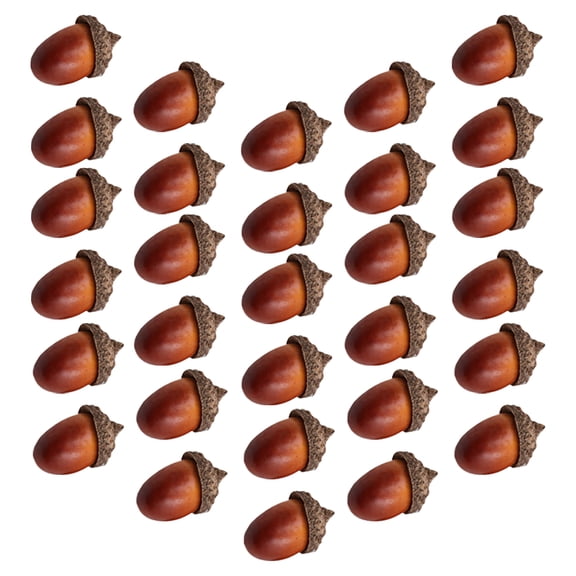 YUYUETIME 40Pcs Lifelike Small Brown Acorns for Tsgiving Christmas DIY and Party Decor