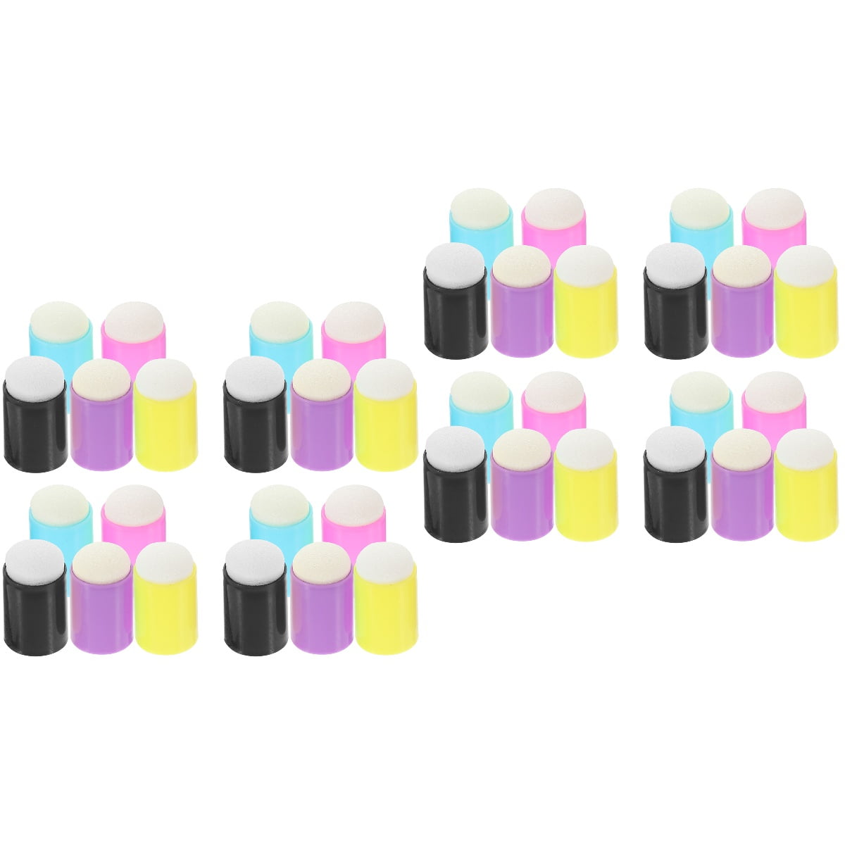 MLINS 40 Pcs Finger Sponge Dauber Finger Painting Sponge Art Craft Daubers for Stamping