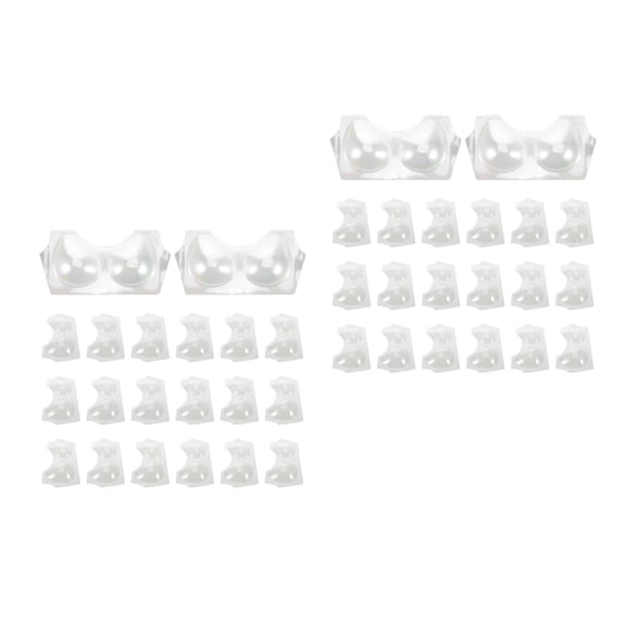 MLINS 40 pcs Bra Packing Plastic Form PVC Shaper Plate for Bra Lining Bra Shape Display Packaging Support Insert for Travel and Storage
