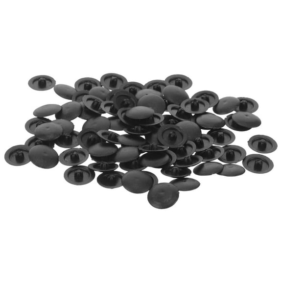 MLINS Black Decorative Screw Caps for Furniture and Cabinets with Cross Design 400 Pieces Plastic