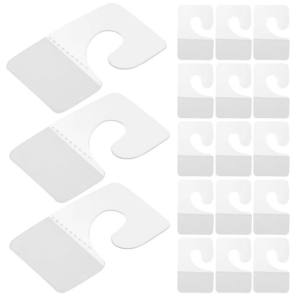 MLINS 400 Pcs Self Adhesive Hang Tabs Hooks Clear Hangers for Retail Store Display Pegboard