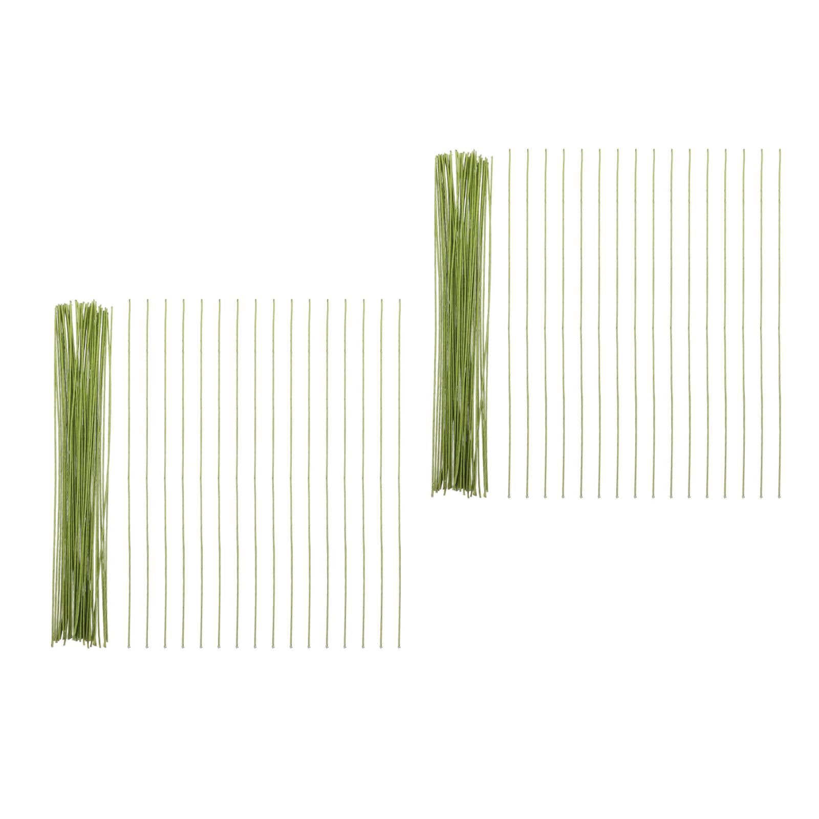 DINHEAROM DIY Floral Wire, Paper Wrapped Iron, Green, for Crafts and Decor, 400Pcs