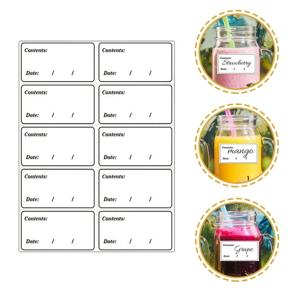 MLINS 400pcs Self-adhesive Freezer Food Label Removable Refrigerator Food Date Sticker