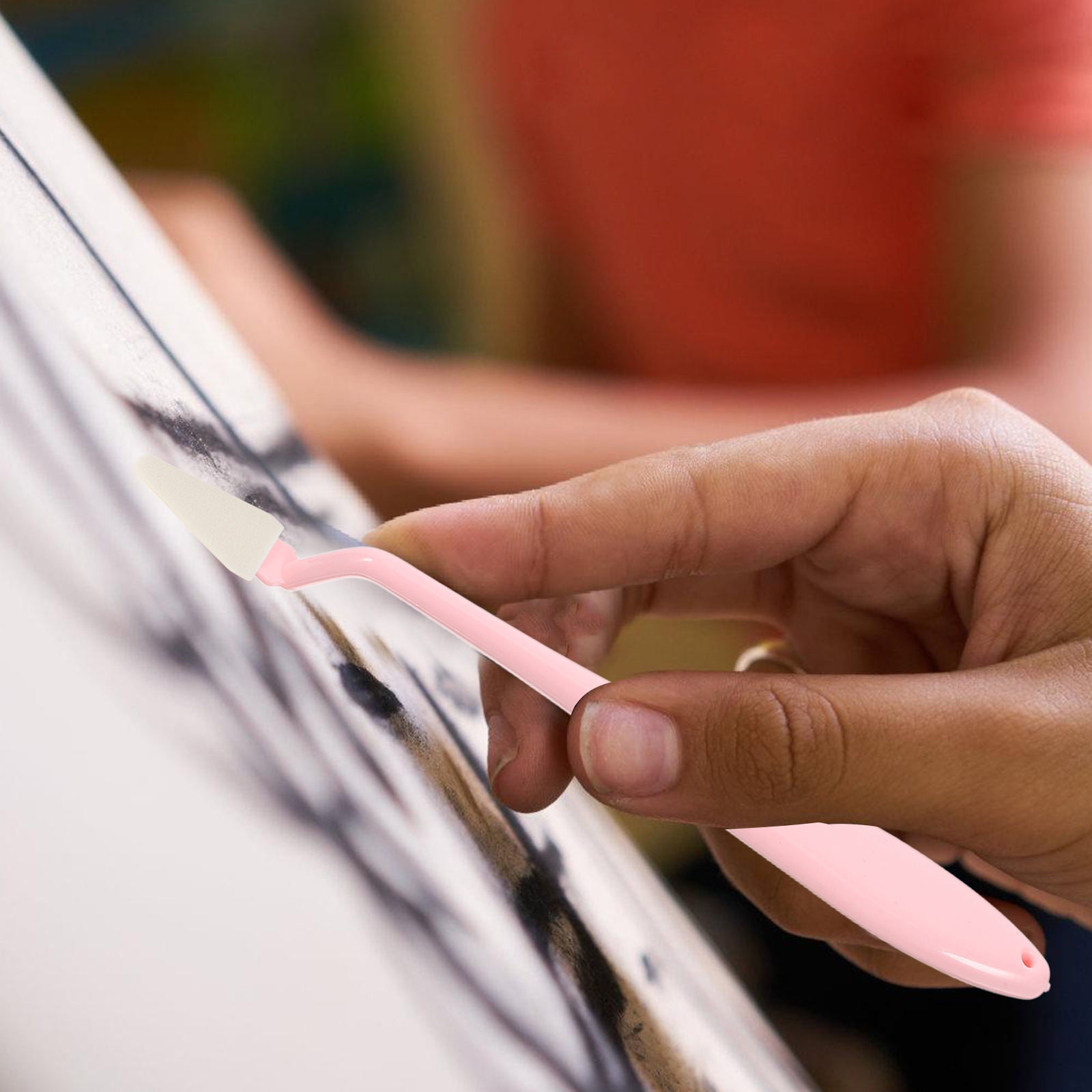 EXCEART 80 Pcs Sketch Eraser Sponge Heads For Charcoal Drawing Lightweight Art Blending Stumps Drawing Painting Replacement Sponge Artist Tools White