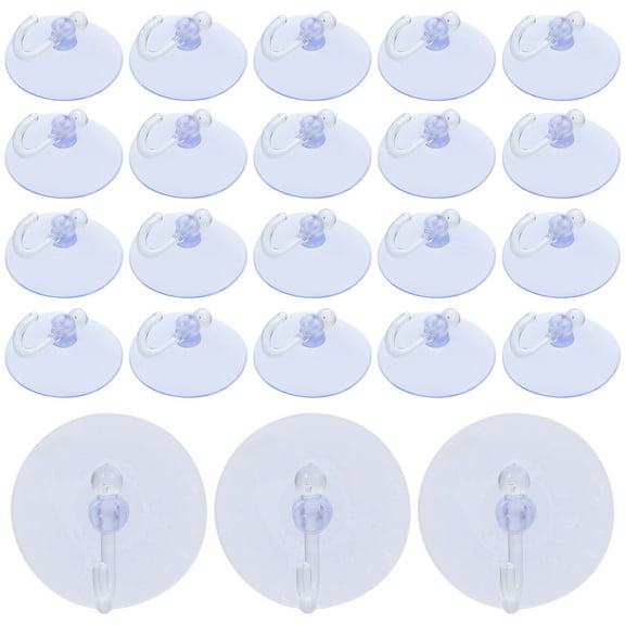 AURARMLET Suction Cups Hooks Transparent 40Pcs 1.2x1.2x0.6in