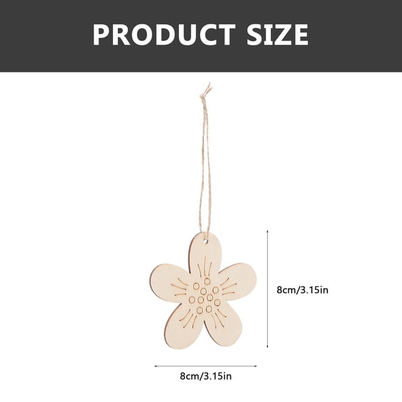 MLINS 40pcs Creative Flower Shaped Wood Graffiti Boards Unfinished Wood Chips for DIY