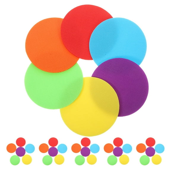 MLINS 40pcs Multicolor Floor Dots Round Carpet Spot Markers Reusable Sitting Position Spots Carpet Markers for Classroom Floors Outdoor Activity