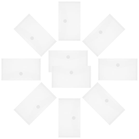 MLINS 40pcs Transparent Cash Bag Bank Deposits Checks Bag Money Pouch Plastic Document Storage Clear File Folder For Home Office Use