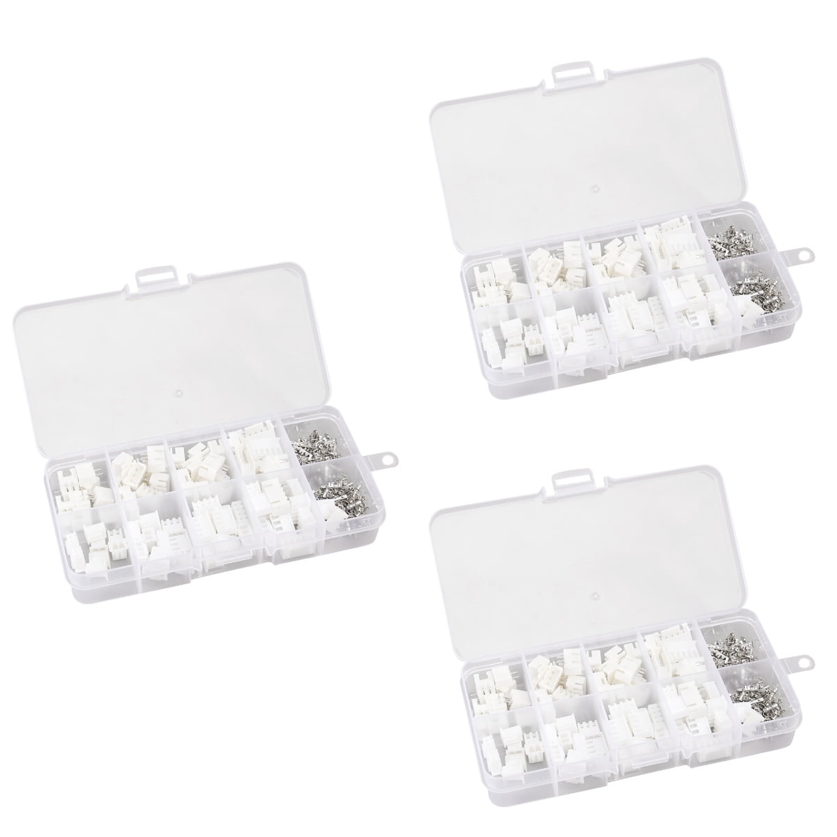 Eujgoov 200-Piece JST 2.54mm Pin Header Connector Kit - Male & Female Crimp Pins, Housing