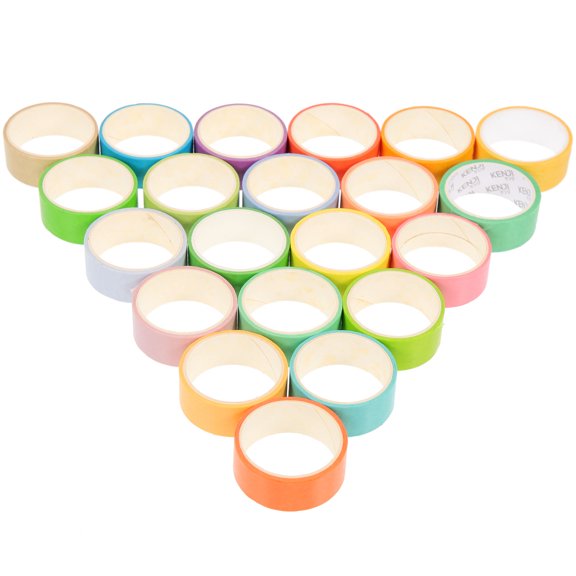 MLINS 48 Rolls of Decorative Tape Check Pattern Adhesive Tapes Scrapbook Tapes Diary Decor