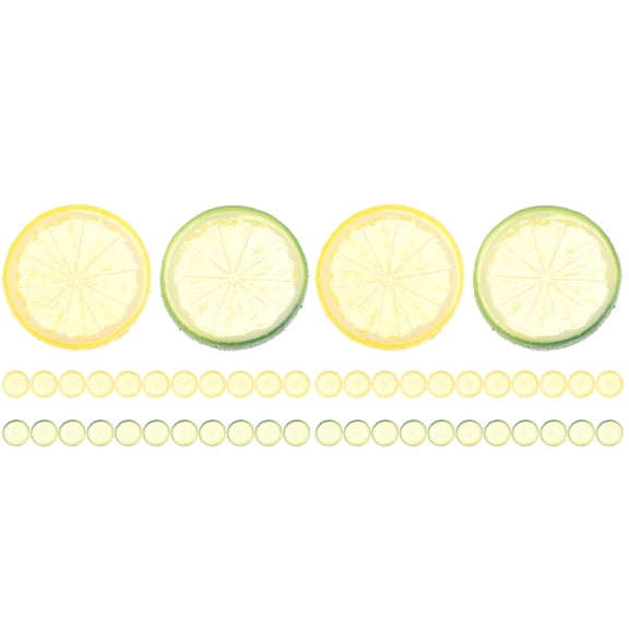 MLINS 48 Pcs Artificial Citrus Slices for Crafts, Home Decoration, Party Props, Realistic Fake Fruit Decor