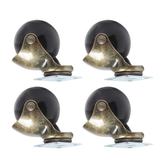 MLINS 4PCS 1.5 Inch Office Chair Round Swivel Industrial Universal Wheels Mute Flat Base Casters