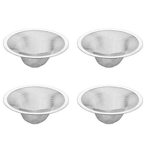 YUYUETIME Sink Drain Filter Stainless Steel Silver 4Pcs 11.8x11.8x1.8in