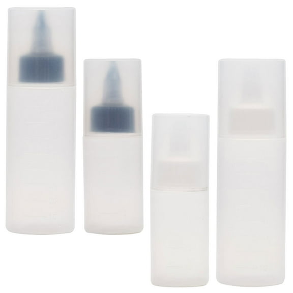 HEALEEP Honey Squeeze Bottles White 4Pcs 5.1X1.6X1.6In
