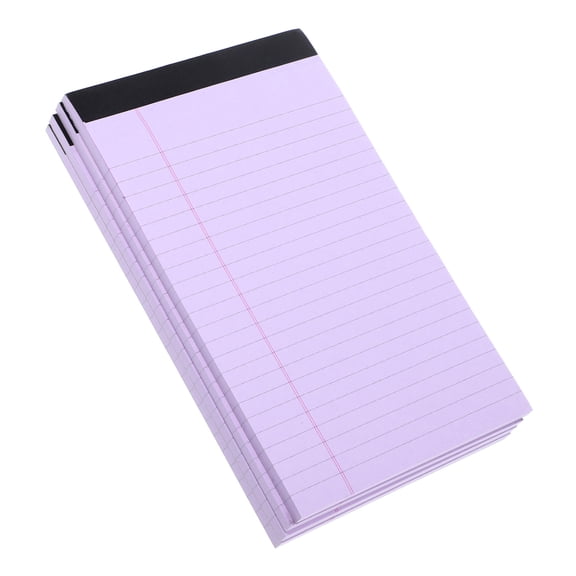 MLINS 4Pcs Ruled Lined Writing Note Pad Tearable Notepad Legal Pad Portable Memo Pad Notebook