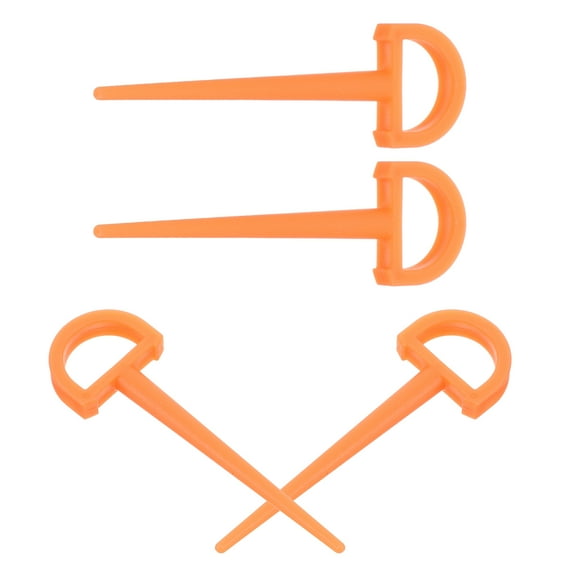 PTOOTP Orange Tent Pegs 4 Pieces Heavy Duty Camping Stakes for Outdoor Tents and