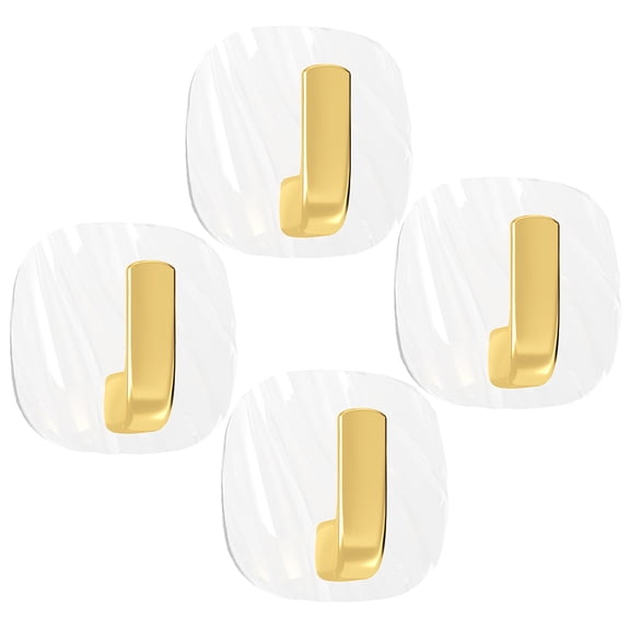 MLINS 4Pcs Transparent Acrylic Sticky Hooks For Hanging Home Users Modern Style Bathroom