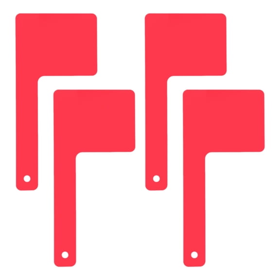 MLINS 4pcs Acrylic Mailbox with Rotatable Red Flag Mailbox Replacement Parts Universal Post Mount Flag Decorative Outdoor Mailbox Accessory