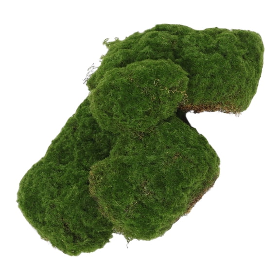 MLINS 4pcs Artificial Moss Rocks for Crafts Miniature Gardens Landscaping and Floral Arrangements