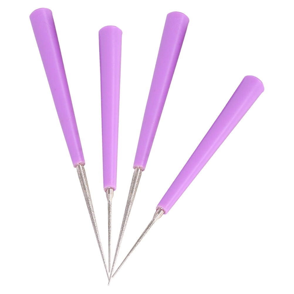 MLINS Violet Diamond Tipped Bead Reamer Tool for Craft with Precision Craftsmanship and Easy Design 4pcs