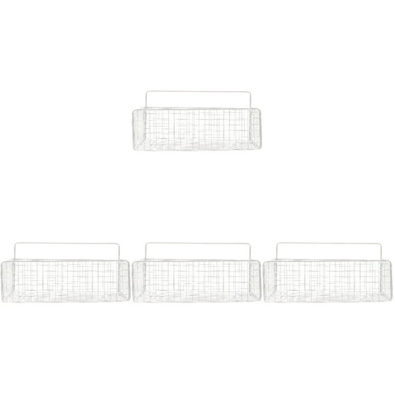 MLINS 4pcs Cabinet Door Organizer Hanging Basket Kitchen Spice Organization Storage Shelf Kitchen Basket