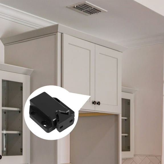 MLINS 4pcs Cabinet Push Latches with Self Locking Device for Drawers Safe Rebound Catch Lock Hardware Accessories