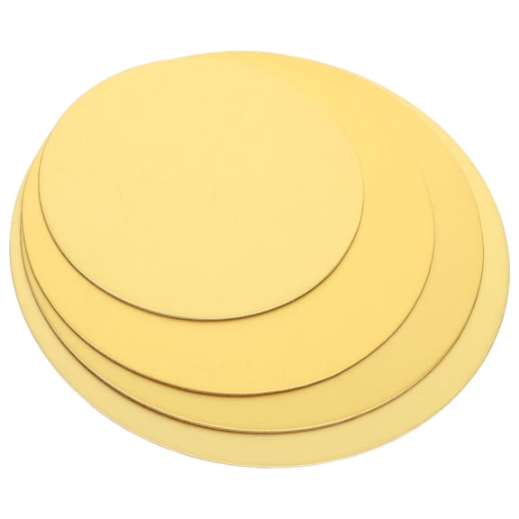 DINHEAROM Mini Cake Base Mousse Cake Base Golden Paper 4pcs Great for Birthdays