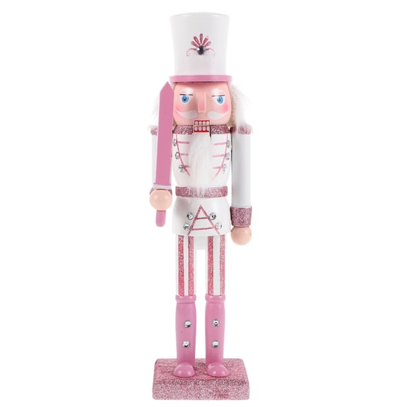 MLINS 4pcs Christmas Wooden Nutcracker Adorn Creative Wood Soldier Nutcracker Ornament