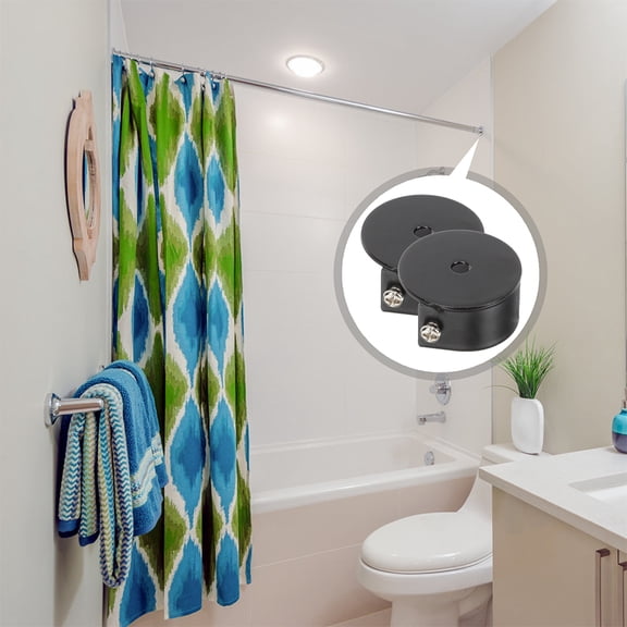 MLINS 4pcs Curtain Rod Holders Stainless Steel Curtain Rod Support Shower Curtain Rod 28MM Sockets Window Drapery Curtain Rod Supports