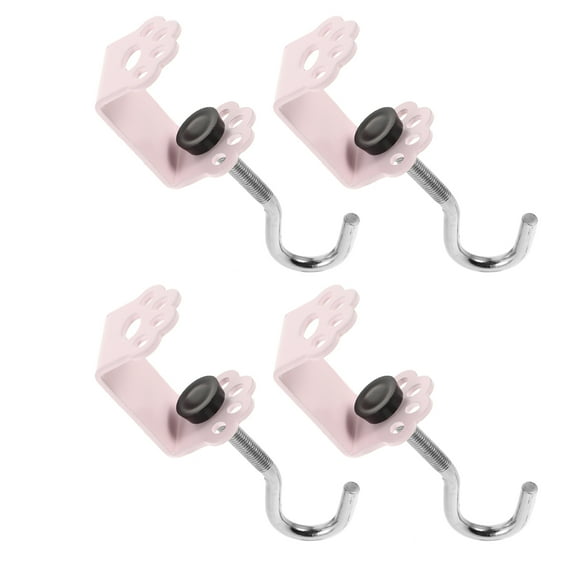 MLINS 4pcs Desk Bag Hook Heavy Duty Table Clamp Hook For Backpacks Purses Handbags Space Saving Desk Accessory Hook For Office Classroom
