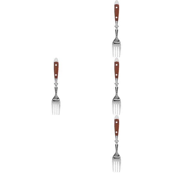 MLINS 4pcs Dessert Fork Portable Tea Fork Cake Fork Appetizer Fork For Cafes Restaurants