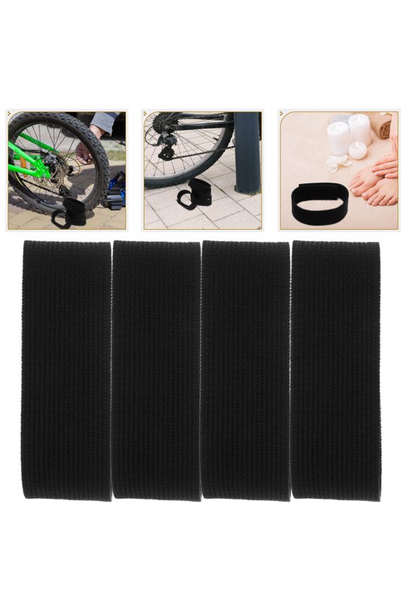 4Pcs Elastic Rope Elastic Straps Black Non-Snag Material For Men Women And Outdoor Activities
