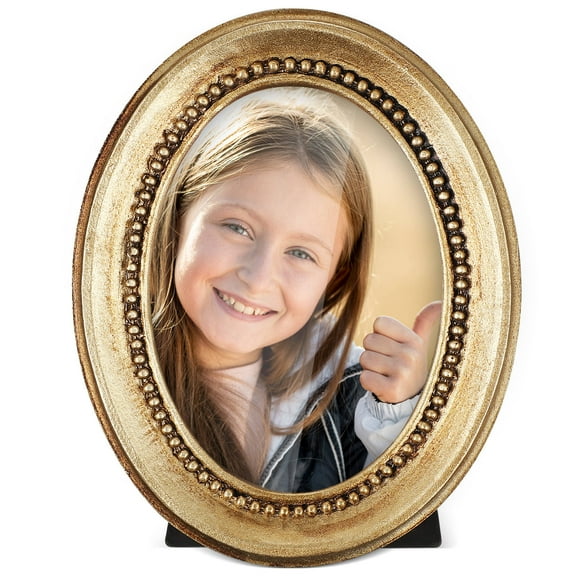 MLINS 4pcs European Style Picture Frame Vintage Photo Frame Oval Shape Vintage Wall Picture Frame