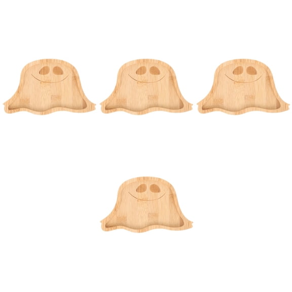 MLINS 4-Piece Fruit Bread with Novelty Fruit Shapes Plates for and Decorative Serving