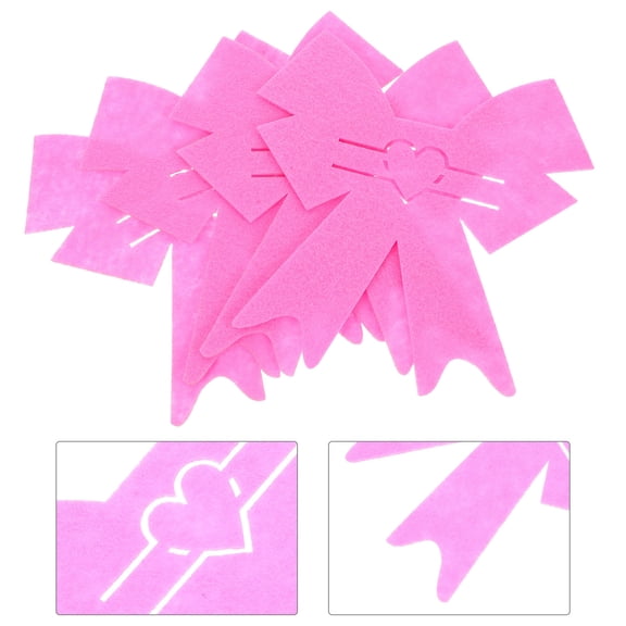 MLINS 4pcs Love Heart Cutlery Pouch Bowknot Silverware Bag Non-Woven Fabric RomanticFlatware Holder for Valentine's Day Wedding Table Settings