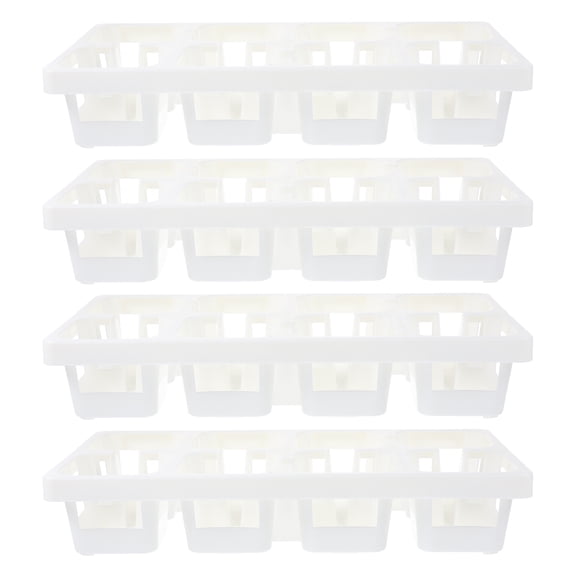 MLINS 4pcs Plant Nursery Tray Rack Plastic Germination Nursery Pot Trays For Succulent Plants For Indoor And Outdoor Gardening
