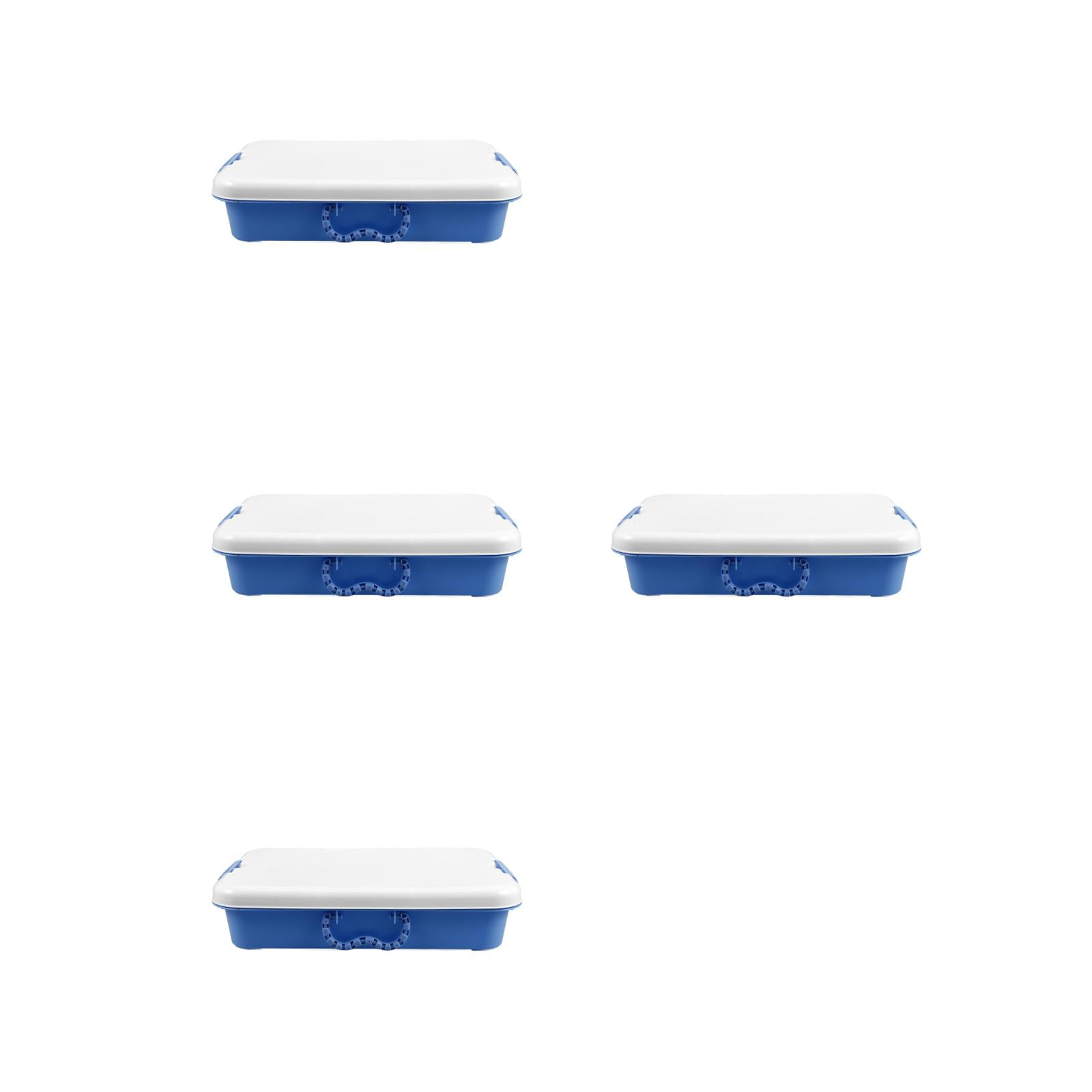 MLINS 4pcs Multi-Purpose Toy Organizer Plastic Toys Case Sand Tray Sandbox With Lid Sand Case Tray With Lid Sandbox Sand Trays For Classroom