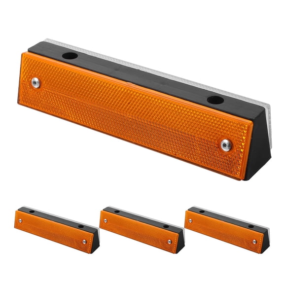 MLINS 4pcs Rectangular Reflective Markers Traffic Safety Road Reflectors Road Markers for Driveways Tunnels Parking Areas
