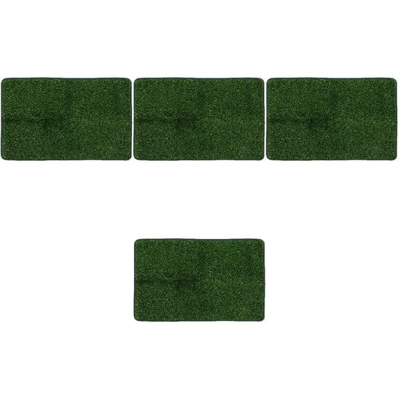 MLINS 4pcs Replaceable Fake Grass Artificial Delicate Grass Pad Decorative Pet Pee Mat Pet Supply