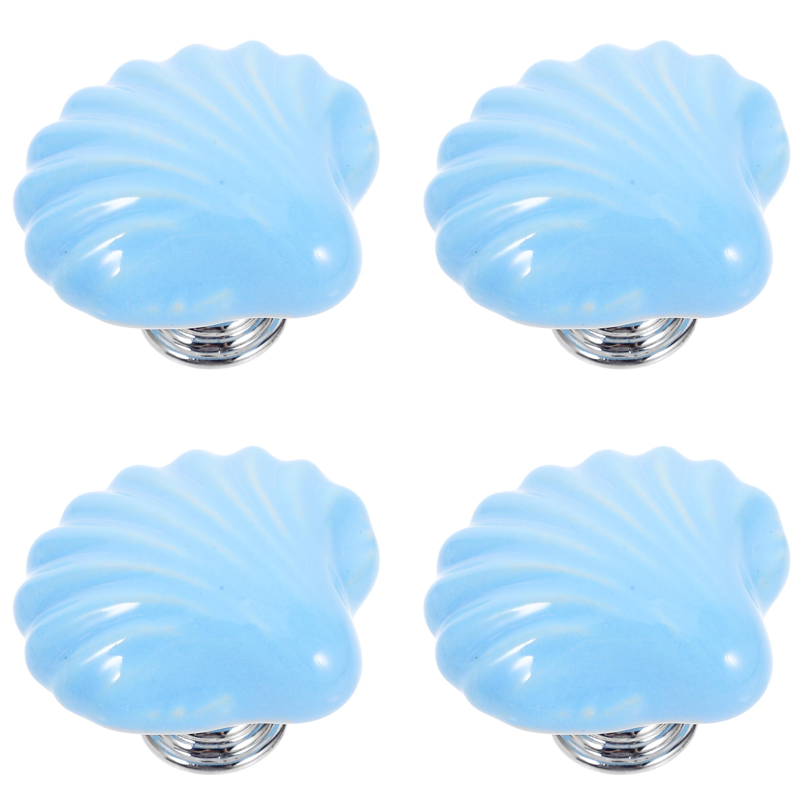 FONWILYO Ceramic Blue Sea Style Kitchen Renovation Cabinet Handles 1.8In