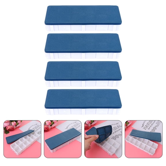 MLINS 4pcs Simple Painting Plate Useful Art Pallets DIY Art Watercolor Pigment Trays