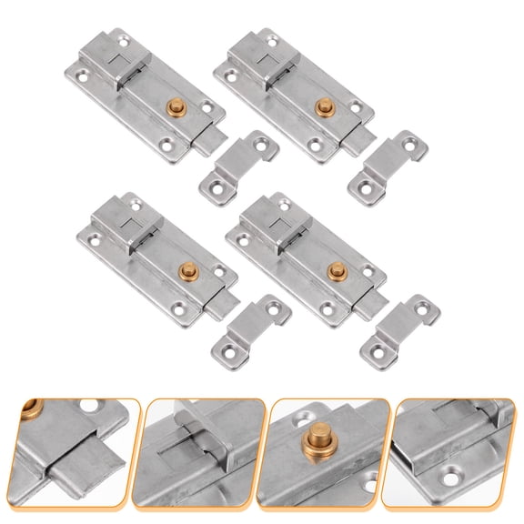 MLINS 4pcs Stainless Steel Bolts Heavy Duty Door Bolts Door Security Latch for Home