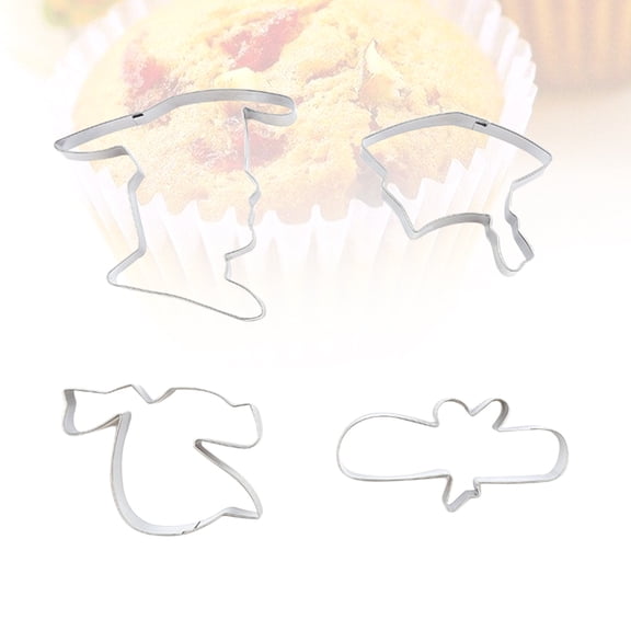 FONWILYO Baking Decoration Stainless Steel 4Pcs 6.0x3.9x1.6In
