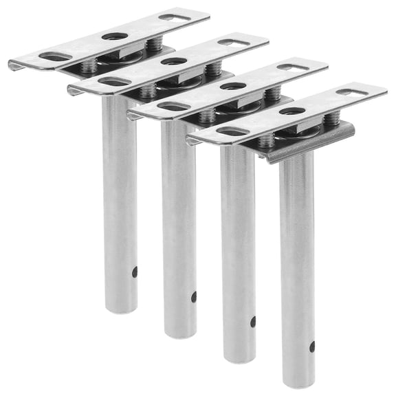 Milisten T-Shaped Shelf Bracket Support Silver 4Pcs 4.09X3.07X0.79in