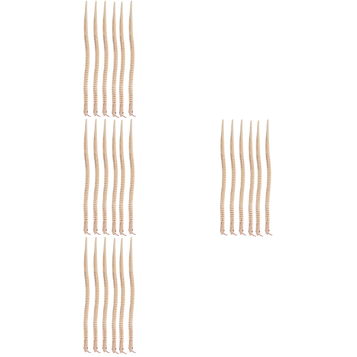 FORWOMLM 10 Unfinished Wooden Snake Crafts With Paints - Flexible Wiggle Snakes, 12 Acrylic Colors & 2 Brushes For DIY Art