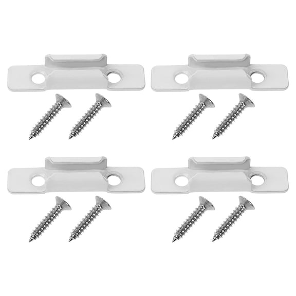 MLINS 4pcs White Zinc Alloy Window Lock Heavy Duty Sash Lock Window Latch Keeper Accessory Secure Window Locking Keeper Device