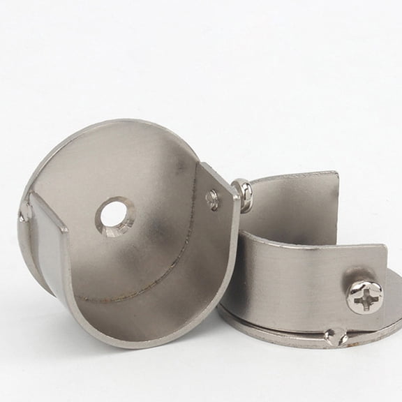 MLINS 4pcs Window Drapery Curtain Rod Supports Closet Rod Holders Curtain Rod Sockets Curtain Rod Holders Metal 28mm Curtain Pole Support Shower Curtain Pole Sockets