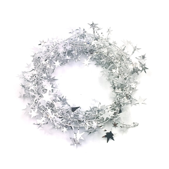 YUYUETIME Silver Star Hanging Decoration 5Pcs Wedding