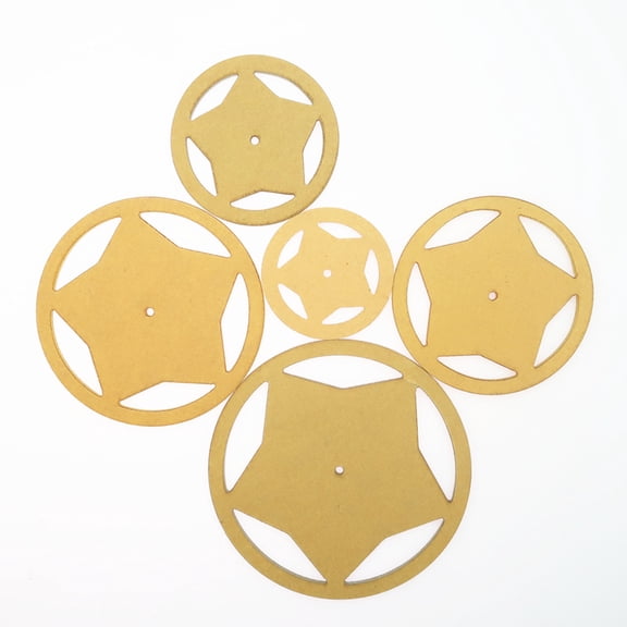 MLINS 5 Pcs Circle Stencil Quilting Sewing Template Golden